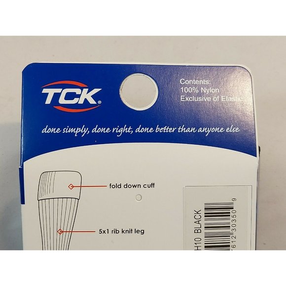 Kneehigh TCK TWIN CITY Euro Soccer Football Athletic Socks Large Black FSH10 - Picture 6 of 10